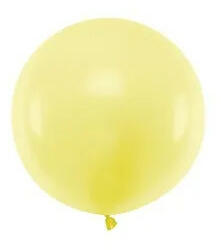 Partydeco Lufi 24" (60cm-es) léggömb, Pasztell Sárga (LUFI565164)