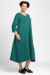 Pierino Rochie lunga A-line din tricot de bumbac verde Talie unica