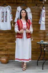 Magazin Traditional Vesta brodata cu model traditional Olguta