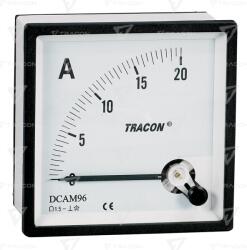 TRACON Ampermetru analogic de curent continuu, măsurare directă 48×48mm, 5A DC (DCAM48-5)