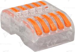 TRACON Clemă de legături fără şurub, transparentă, care se deschide 0, 5-4mm2, 32A, 400VAC 5P (OVOTT55)