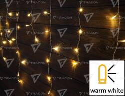 TRACON Perdea luminoasă LED de Crăciun, țurțuri, interior/exterior 230VAC, 5+5M, 125LED, 3, 6W, 2600-2700K, IP44 (CHRIOB5WW)