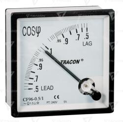 TRACON Aparat de măsurat factor de putere, trifazat 72×72mm, 240V AC, 0, 5 (CF72-0,5/1)