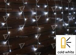 TRACON Perdea luminoasă LED de Crăciun, țurțuri, interior/exterior 230VAC, 5+5M, 125LED, 3, 6W, 12000-13000K, IP44 (CHRIOB5CW)