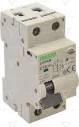 TRACON Disjunctor cu protecţie diferenţială, 2P, 2 module, curba C 25A, 30 mA, 10kA, AC (EVOKM2C2503)