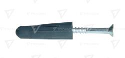 TRACON Diblu cu secţiune pătrată+şurub, gri închis DxL=6×23mm, PE (TNCS6)