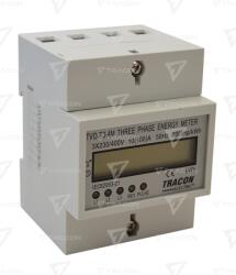 TRACON Contor electronic trifazat de energie el. , afişaj LCD, 4 mod 400V / 10 (100)A Pd=3W (TVO-F3-4M)