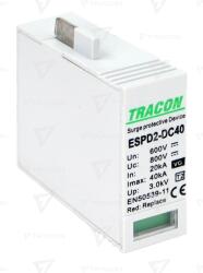 TRACON Element modular desc. de supratensiune, VG, T2, DC, 600V Ucpv: 800V; In: 20kA; Imax: 40kA; Up: 2, 6kV; Var+GTD (ESPD2-DC40-600VG)