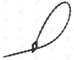 TRACON Fasete tip perlă reutilizabile, negre 100×1, 2mm, D=3-25mm, PA6.6 (100F-GY)