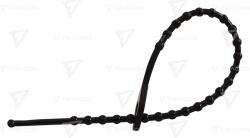 TRACON Faşete tip perlă reutilizabile, negre 150×2mm, D=8-35mm, PE (150F-GY)
