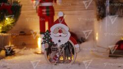 TRACON Decor de Crăciun cu LED, Moș Crăciun, cu baterii Timer 6+18h, 3LED, 3000K, 2xAAA (CHRSCW3WW)