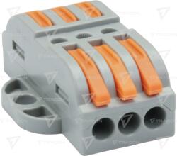 TRACON Clemă de legături fără şurub, care poate fi deschisă 0, 5-4mm2, 32A, 400VAC 3P (OVOFT33)