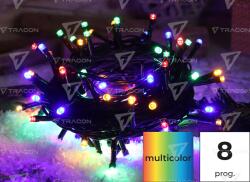 TRACON Ghirlandă lum. Crăciun , LED, prog. color, int. /exterior 230VAC, 5+20M, 200LED, 6W, RGB, IP44 (CHRSTOP200RGB)