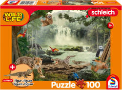 Schmidt Spiele - Puzzle În pădurea tropicală + figura - 100 piese Puzzle