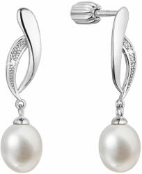 Pavona Cercei suspendați din argint cu perle de râu și zirconi 21103.1B