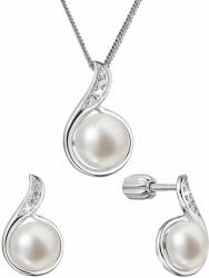 Pavona Set de perle cu perle de râu și zirconi 29050.1B