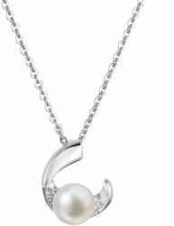 Pavona Colier din argint cu perle de râu adevărate și zirconi 22041.1