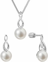 Pavona Set de perle cu perle de râu și zirconi 29052.1B