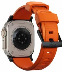 NOMAD Curea rezistenta la apa NOMAD Rugged Strap compatibila cu Apple Watch 4/5/6/7/8/SE/Ultra 42/44/45/49mm Orange/Black (NM01217985)