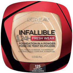 L'Oréal Pudra de fata, Loreal, Infallible 24H Fresh Wear, Foundation In A Powder, 125 Ivory Buff, 9 g