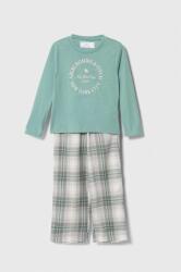 Abercrombie & Fitch gyerek pizsama zöld, mintás - zöld 122-125