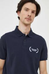 Tommy Hilfiger pamut póló sötétkék, nyomott mintás - sötétkék M - answear - 36 990 Ft