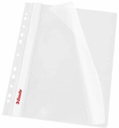 Esselte Dosar de plastic, cu sina si multiperforatii, 10 buc/set, alb, ESSELTE (ES13583S)