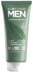 Oriflame Gel de bărbierit și de curățare 2 în 1 pentru pielea sensibilă - Oriflame North For Men Sensitive Protect 200 ml