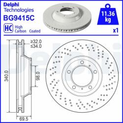 DELPHI Tarcza Ham. Przod Lewa - centralcar - 357,25 RON