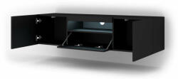 BIM Furniture TV-szekrény Matt Fekete Színben Led Világítással Aura 150 (bim_TV_STAND_AURA_150_BLACK_MAT_LED_5903769725113) - pepita
