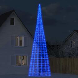 vidaXL kék karácsonyfa lámpa zászlórúdon 3000 LED-del 800 cm (358123)