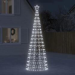 vidaXL hideg fehér karácsonyfa fénykúp tüskékkel 570 LED 300 cm (358105)