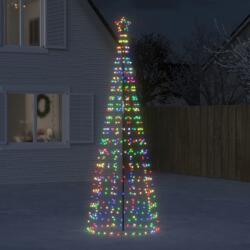 vidaXL színes karácsonyfa fénykúp tüskékkel 570 LED 300 cm (358106)
