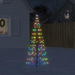 vidaXL színes karácsonyfa zászlórúdon 200 LED-del 180 cm (358110)
