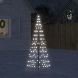 vidaXL hideg fehér karácsonyfa lámpa zászlórúdon 200 LED-del 180 cm (358109)
