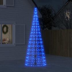 vidaXL kék karácsonyfa lámpa zászlórúdon 550 LED-del 300 cm (358115)
