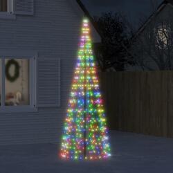 vidaXL színes karácsonyfa zászlórúdon 550 LED-del 300 cm (358114)