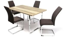 Boston asztal Kevin szövetes székkel - 4 személyes étkezőgarnitúra