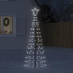 vidaXL hideg fehér karácsonyfa fénykúp tüskékkel 220 LED 180 cm (358101)