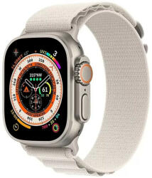Apple Watch 4-6, SE, SE (2022) (42 / 44 mm) / Watch 7-9 (45 mm) / Watch Ultra 1-2 (49 mm), textíl pótszíj, nylon, állítható, hullámos kialakítású akasztórész, Xprotector, fehér - tok-shop