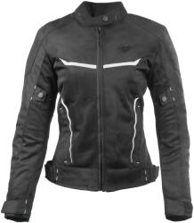 RSA Jachetă de motocicletă RSA Runway negru și alb pentru femei (RSABURUNWBWD)
