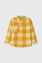 United Colors of Benetton gyerek ing pamutból sárga - sárga 82 - answear - 8 385 Ft