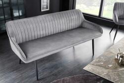 LuxD Design ülőpad Esmeralda 160 cm ezüstszürke bársony