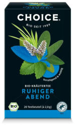 Choice BIO CHOICE® Nyugodt este gyógynövénytea 40g Ruhiger abend 20 filter - paleocentrum