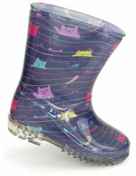 Pidilidi Cizme PVC pentru fete - imprimeu pisică, Pidilidi, PL0041-04, albastru - 27