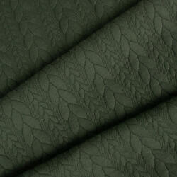 Takoy Material tricotat / jacquard cable knit împletituri culoare verde inchis