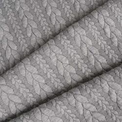 Takoy Material tricotat / jacquard cable knit împletituri culoare gri deschis