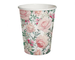 Rózsa Gorgeous Roses papír pohár 6 db-os 250 ml (MLG502411) - gyerekagynemu