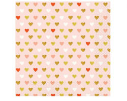  Szerelem XOXO Pink szalvéta 20 db-os 33x33 cm (MLG165838) - gyerekagynemu