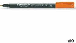 STAEDTLER Marker permanent Staedtler Lumocolor 317 M Portocaliu (10 Unități)